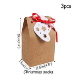 Christmas paper Kids Candy Box Bag Navidad  New year christmas home decoration Natal gift bags Kerst Noel Treats packing box