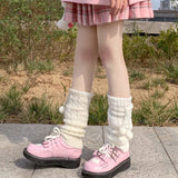 Women Knit Winter Leg Warmers Loose Style Lady Boot Knee High Boot Stockings Leggings Warm Boots Leg Present
