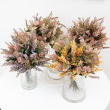 Christmas Gift Beautiful Artificial Plastic Flowers Autumn High Quality Foam Lavender Fake Plant Big Bouquet Room Table Wedding Home Decoration