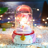 Christmas Gift Night Light Decorate Cute Gifts Feather Glass Cover Macaron Star Lights Xmas Gifts Bedroom Decor Children Lamp Holiday Light