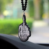Christmas Gift Car Pendant Acrylic Skeleton Hand Bones JDM Rear View Mirror Charms Ornaments Mirror Trim Hanging Suspension Gift Accessories