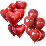 10 Inch Matt Heart Shaped Pomegranate Red Latex Balloon Double Layer Round Globos Lover Proposal Wedding Party Decors Supplies