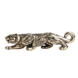 Pure Copper Zodiac Animal Roller Tiger Figurines Ornament Solid Brass Lucky North-east China Tigers Miniature Desktop Home Decor
