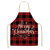 Linen Merry Christmas Apron Christmas Decorations for Home Kitchen Accessories Natal Navidad  New Year Christmas Gifts