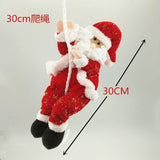 Christmas Gift Christmas Decoration Rope Climbing Santa Claus Doll Pendant Shopping Mall Window Layout Hanging Merry Xmas Ornaments