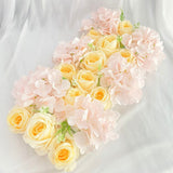 Wedding Road Cited Flowers Silk Rose Peony Hydrangea DIY Arched Door Flower Row Window T Station Wedding Decoration 50cm