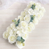 Luxury Wedding Road Cited Flowers Silk Rose Peony Hydrangea DIY Arched Door Flower Row Window T Station Wedding Decoration 50cm