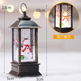 Christmas Gift Christmas Gift LED Night Light Glow Cute Portable Small Oil Lamp Holiday Decoration Desktop Ornaments Wind Lantern 2022 New Year