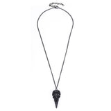 Hot Selling Fashion Novelty Stereo Crow Head Skull Pendant Necklace Chains Christmas Present