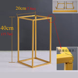 Wedding Square Road Lead Wrought Iron Three-dimensional Box Five-piece Decoration Wedding Arrangement T Platform Road