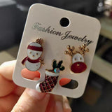 Christmas Gift 3pcs/set Merry Christmas Brooches Christmas Socks Christmas Tree Elk Enamel Badge Small Brooch Women Fashion Party Jewelry Gifts