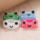 New Cartoon Frog Rings for Men Fashion Cute Frog Resin Women's Ring Acrylic Animal Band Jewelry Couple Rings