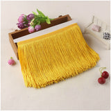 10yards 10cm Width Polyester Tassel Fringe Encryption Double Thread Lace Trimming for Latin Dress Curtain Diy Fabric Accessories