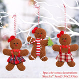 Gingerbread Christmas Tree Pendant Merry Christmas Decoration for Home 2021 Xmas Gifts Navidad Christmas Tree Ornaments New Year