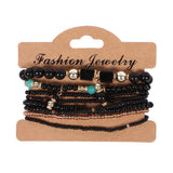 Vintage Ethnic Multilayer Big beads Bracelets Boho Statement Flower Bracelet Bangles For Women Summer Jewelry