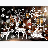 Merry Christmas Wall Stickers Christmas Decorations For Home Santa Claus Window glass Sticker Xmas Ornaments Navidad New Year