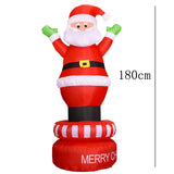 Christmas Gift Christmas Inflatables Tree Airblown Santa Claus Climbing Tree Chased by Puppy Dog Lighted for Home Outdoor Yard Lawn Decorations