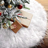 New Christmas Tree Skirt Plush Faux Fur Xmas Tree Carpet Merry Christmas Tree Decorations New Year Navidad Decor for Home
