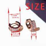 Round New Super Micro Inlaid Rhinestone Temperament Ear Stud Minimalist Luxury for Women Wedding Earrings Pendant Jewelry