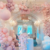 137Pcs Macaron Pink White Ballon Arch Set Birthday Party Decorations For Girl Kids Wedding Bride New Year Decor Accessories