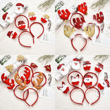 Christmas Gift Red Christmas Hair Band Cartoon Santa Claus Snowman Antlers Headband Merry Christmas Decor Adult Kids Naviidad Gifts Noel Toys