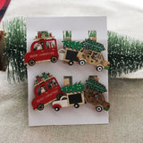 6pcs/lot Christmas Wood Clips santa snowman deer shape Christmas Party Photo Clips Clothespins New Year Decoration Photo Pegs