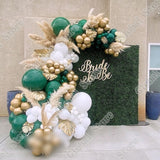 Christmas Gift 124Pcs Gold White Double Green Black Latex Balloons Garland Arch Wedding Birthday Graduation Baby Shower Home Decors