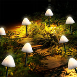 Christmas Gift Outdoor Solar Garden Lights Mushroom Light Outdoor Waterproof Cute Mushroom Shaped Lamp Pathway Mini Solar Landscape Lights