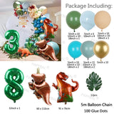 Dinosaur Balloons Garland Kit for Birthdays Baby Showers Decoration Jungle Safari Boy Gifts Dino Baloon Party Decors and T Rex