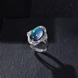 Graduation Gift Vintage Retro Color Change Mood Ring Oval Emotion Feeling Changeable Ring Temperature Control r511