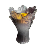 Eastern High-end Roses Design Vase Flowers Container Color Glazed Pot Fascination Luxry Crystal Artwork Desktop Arab Home Decor