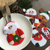 Christmas Gift 8pcs Merry Christmas Knife Fork Cutlery Bag Set Natal Christmas Decorations for Home 2021 New Year Eve Xmas Party Decoration