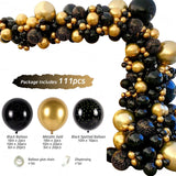 Cifeeo Black Gold Balloon Garland Arch Kit Confetti Latex Balloon 30th 40th 50th Birthday Party Balloons Decorations Adults Baby Shower