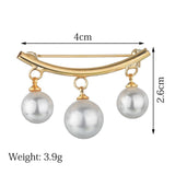 Pearl Brooches Women Clothes Coat Decoration Sweater Cardigan Clip Brooch Jewelry for Women Girl Party Decoration