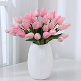 10pcs/set Hot Sale Artificial Flower Tulip Calla Lily Simulation PU Fake Flower Wedding Decoration Party Hotel Home Decor Plants