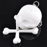 Cifeeo Skull Head Shape Silicone Tea Infuser Tea Strainer Reusable Cute Cartoon Model Tea Infuser Tea Brewing Tool Tea Strainer