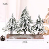 Christmas Gift Christmas Tree DIY Decorations For Home Mall Hotel Artificial Snowflake Cedar Pine Cone Trees Party Wood Xmas Hanging Ornaments