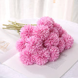 Cifeeo 1/5pcs Dandelion Flower Ball Simulation Bouquets Artificial Flower Wall Fake Flower Home Decoration Wedding Holding Flower