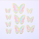 Butterfly Chiffon Valentine's Day Cake Toppers Pink Butterfly Birthday Cupcake Topper for Birthday Party Baking Cake Decorations