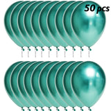 Back to school  decoration  50Pcs 12'' Top Quality Metallic Latex Balloon Thick Metal Chrome Alloy Ballon Adult Wedding Birthday Party Decorations Supplies