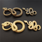 Copper Vintage Gold Snake Desktop Decor Ornaments Brass Snake Key Chains Fashion Boa Keyrings Punk Rock  DIY Accessories Gift
