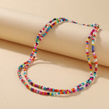 Cifeeo New Lovely Daisy Flower Colorful Beads Pearl Clavicle Choker Necklace for Women Girls Spring Summer Jewelry Wholesale