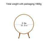 Circle Wedding Props Birthday Decor Wrought Iron Round Ring Arch Backdrop Round Arch Lawn Artificial Flower Row Stand Wall Shelf