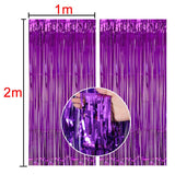 2Pcs/Pack Birthday Party Decorations Backdrop Curtain 2m Length Tinsel Fringe Curtain Wedding Decoration Rain For Photozone