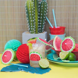 1Set Watermelon Party Fruit Balloon Kit Banner Cake Topper Summer Pool Decoration Kid One Birthday DIY Gift Baby Shower Supplies