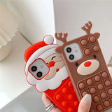 Agrotera Soft Silicone Case Cover for iPhone 7 8 Plus X XS XR 11 SE 2020 12 13 Mini Pro Max Pop it Christmas Gift Santa Claus