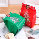 10PCS Snowflake Christmas Tree Gift Bags Merry Christmas Baking Packaging Bag Candy Boxes Xmas Decorations for Home Navidad