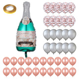 Christmas Gift 42pcs/set Champagne Balloon Large Size Champagne Cup Bottle Foil Latex Balloons Wedding Christmas Birthday Party Decoration