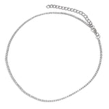 Punk Hip Hop Rhinestone Cross Pendant Necklace for Women Men Bling Iced Out Crystal Chain Choker Necklace Jewelry On The Neck
