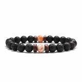 Volcanic Stone Bracelet for Men Lava Wooden 8mm Beads Bracelet Tibetan Buddha Wrist Chain Women Men's Jewelry Gift Bracelets